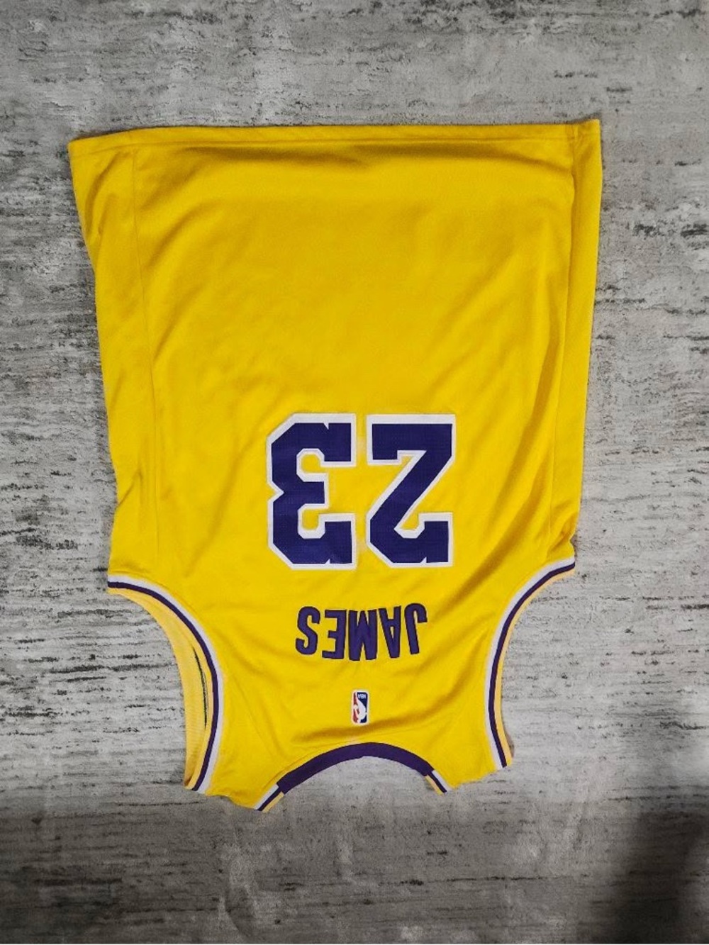 Nike Yellow Lakers Basketball Jersey with Purple Accents - #23 - Picture 2 of 2